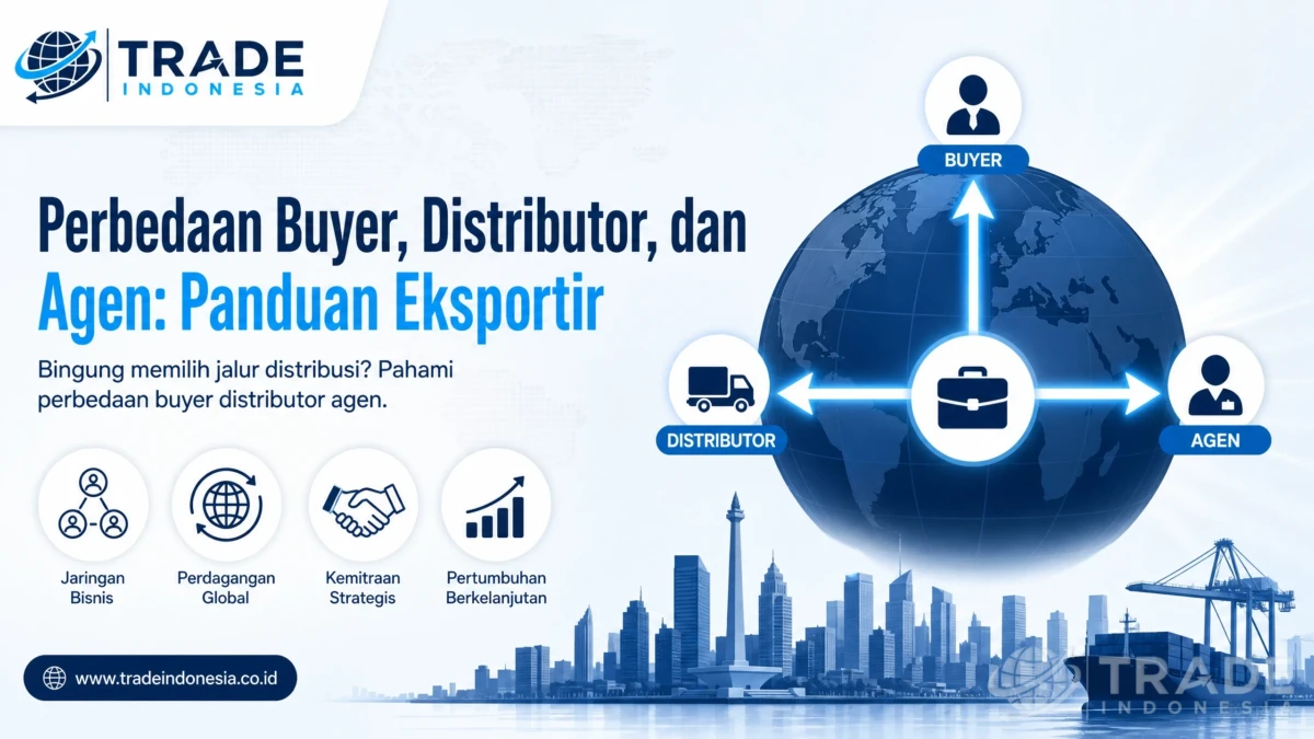 Memahami perbedaan buyer, distributor, agen penting sebelum perusahaan menentukan strategi masuk ke pasar luar negeri. (Ilustrasi: Trade Indonesia).